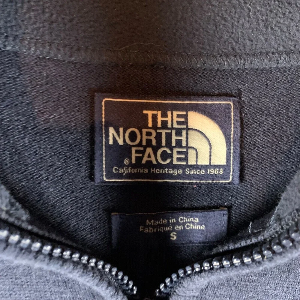 The North Face Men's 1/4 Zip Wool Blend‎ Navy Blue Pullover Knit Sweater Size S